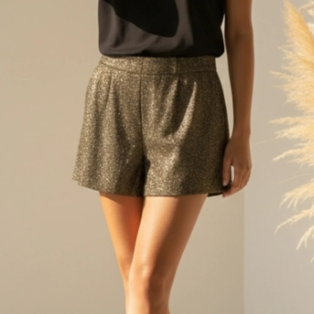 Bishop & Young  Show Stopper Short | Gold Metallic | XS